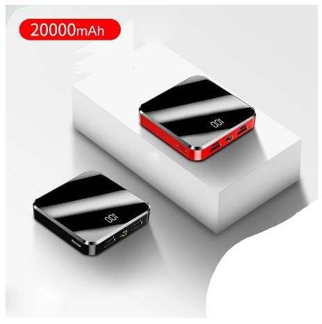 Trådlös Mini Power Bank 20000 mAh med spegelskärm/ LED Digital Display